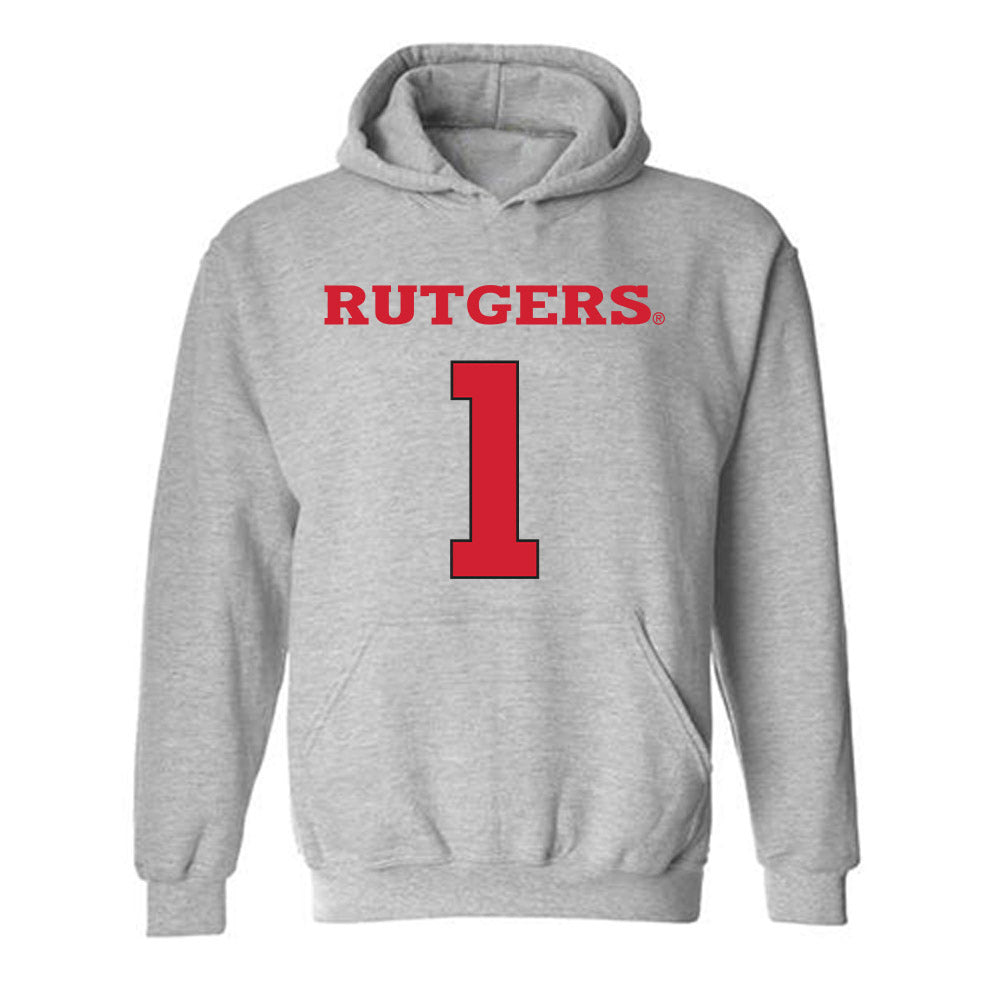 Rutgers - NCAA Women's Basketball : Lauryn Swann - Sports Shersey Hooded Sweatshirt-0