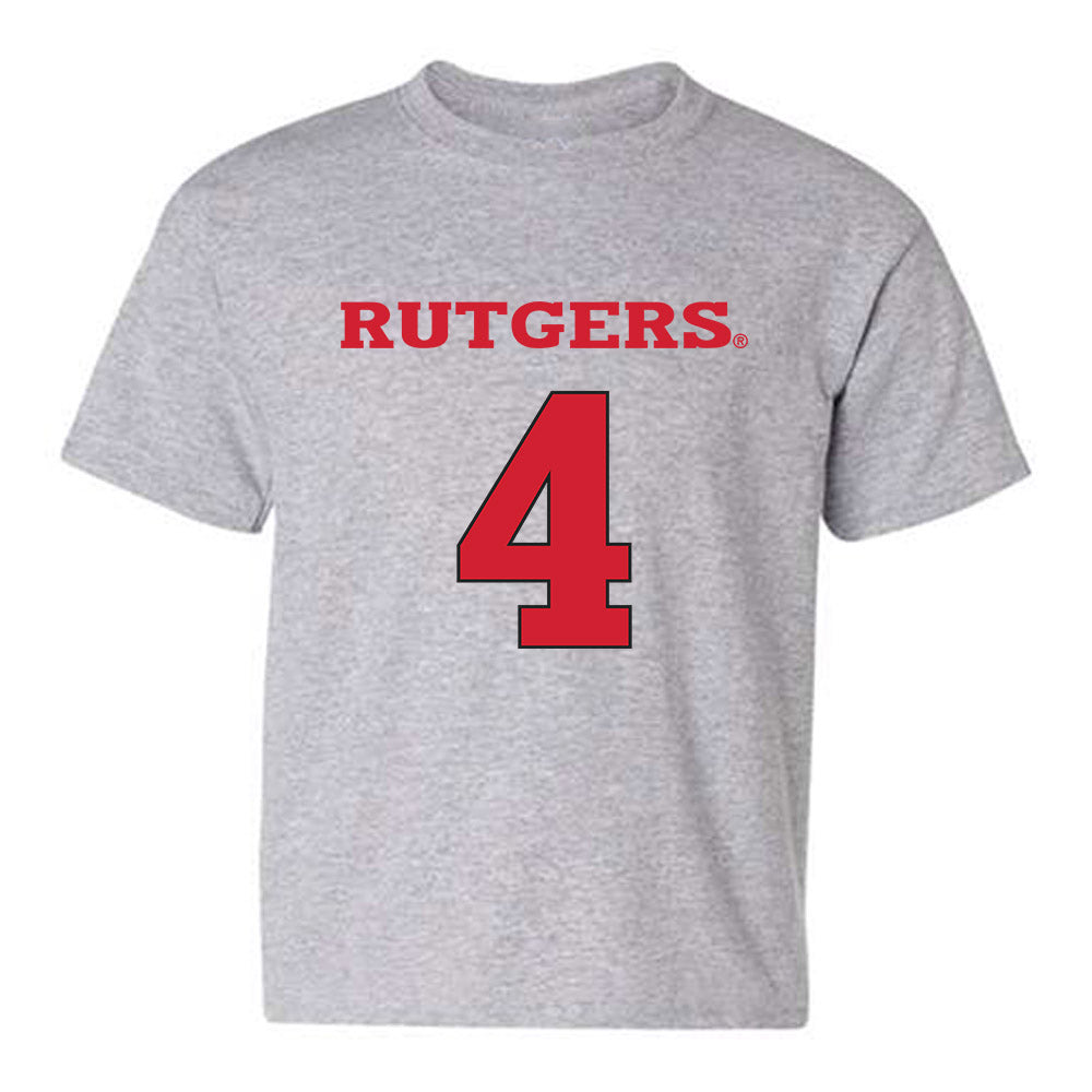Rutgers - NCAA Men's Basketball : Bryce Dortch - Sports Shersey Youth T-Shirt-0