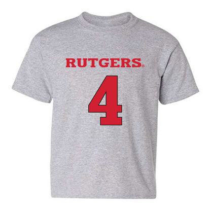Rutgers - NCAA Men's Basketball : Bryce Dortch - Sports Shersey Youth T-Shirt-0