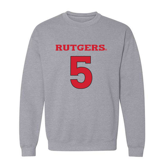 Rutgers - NCAA Women's Basketball : Deja Young - Sports Shersey Crewneck Sweatshirt-0
