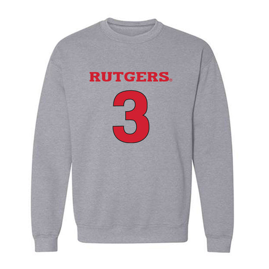 Rutgers - NCAA Women's Basketball : Makylah Moore - Sports Shersey Crewneck Sweatshirt-0