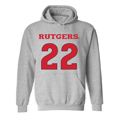 Rutgers - NCAA Women's Basketball : Zachara Perkins - Sports Shersey Hooded Sweatshirt-0