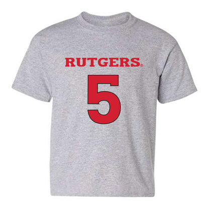 Rutgers - NCAA Men's Basketball : Darren Buchanan Jr. - Sports Shersey Youth T-Shirt-0