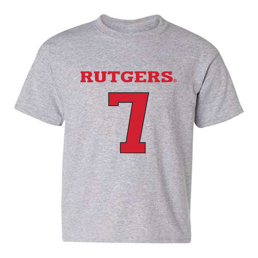 Rutgers - NCAA Women's Basketball : Precious Gem Wheeler - Sports Shersey Youth T-Shirt-0