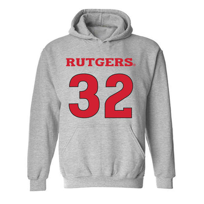 Rutgers - NCAA Women's Basketball : Yaya Ndiaye - Sports Shersey Hooded Sweatshirt-0
