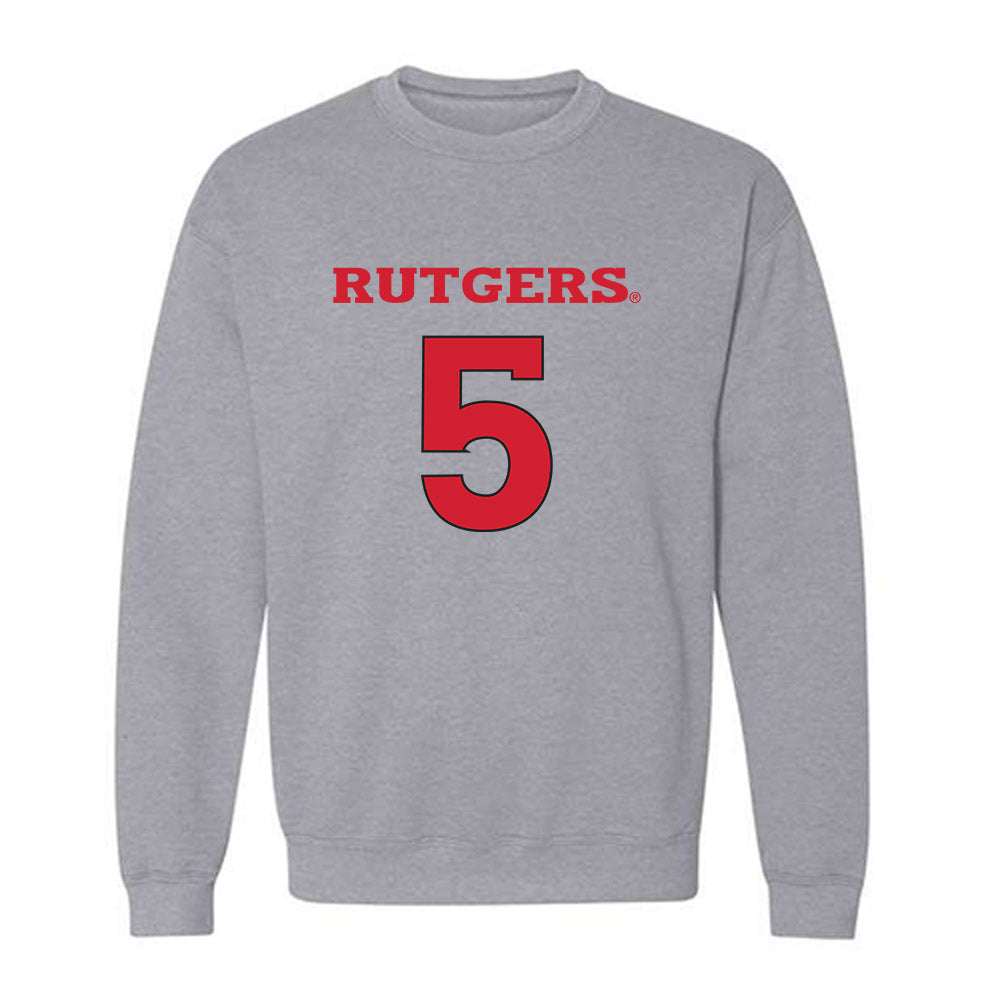 Rutgers - NCAA Men's Basketball : Darren Buchanan Jr. - Sports Shersey Crewneck Sweatshirt-0