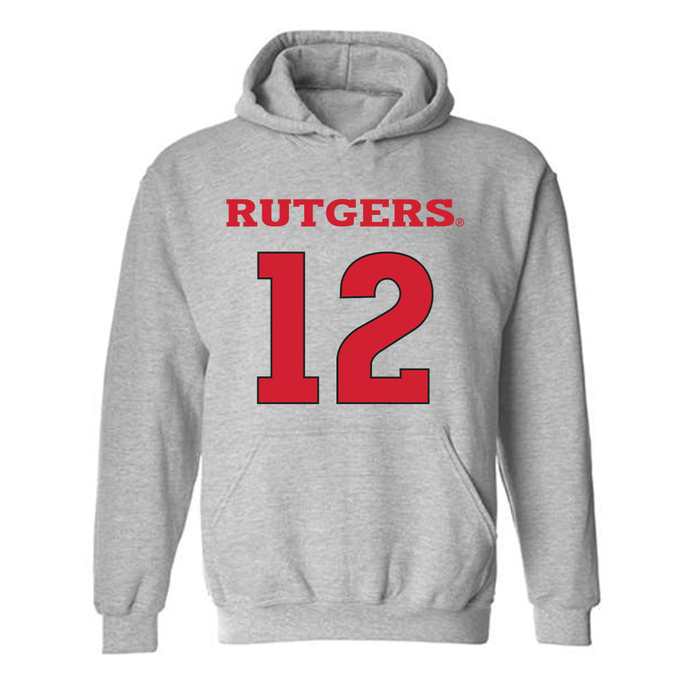 Rutgers - NCAA Women's Basketball : Faith Blackstone - Sports Shersey Hooded Sweatshirt-0