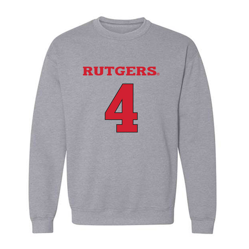 Rutgers - NCAA Men's Basketball : Bryce Dortch - Sports Shersey Crewneck Sweatshirt-0