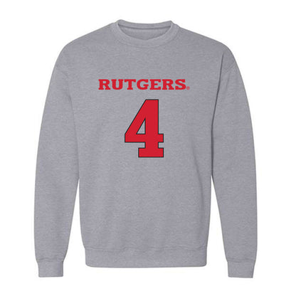 Rutgers - NCAA Men's Basketball : Bryce Dortch - Sports Shersey Crewneck Sweatshirt-0