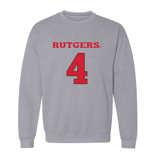Rutgers - NCAA Men's Basketball : Bryce Dortch - Sports Shersey Crewneck Sweatshirt-0