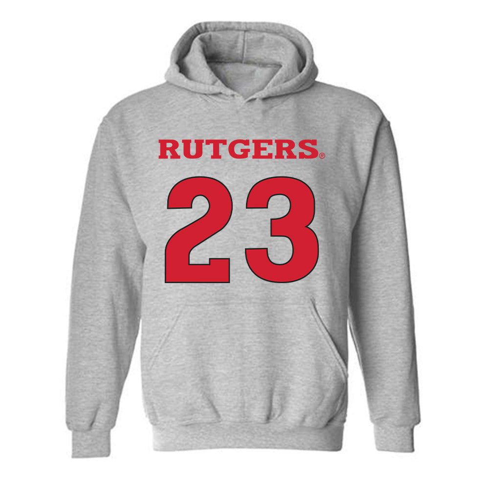 Rutgers - NCAA Men's Basketball : Martin Tonejc - Sports Shersey Hooded Sweatshirt-0