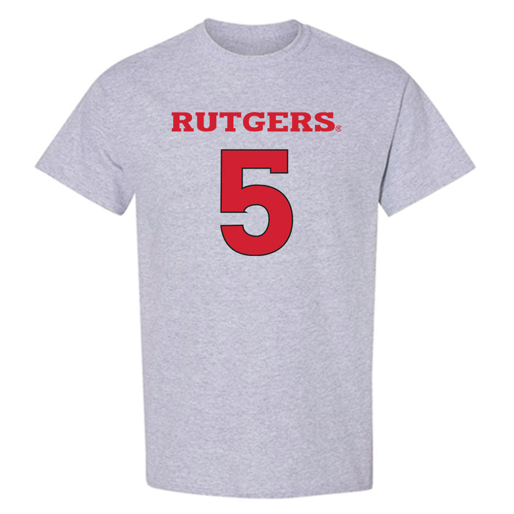 Rutgers - NCAA Men's Basketball : Darren Buchanan Jr. - Sports Shersey T-Shirt-0