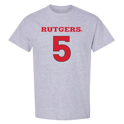 Rutgers - NCAA Men's Basketball : Darren Buchanan Jr. - Sports Shersey T-Shirt-0