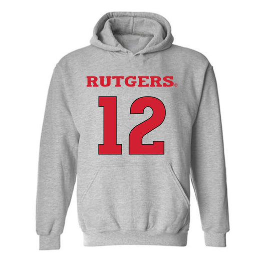 Rutgers - NCAA Men's Basketball : Lewis Duarte - Sports Shersey Hooded Sweatshirt-0