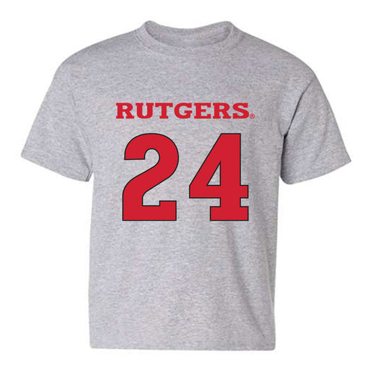 Rutgers - NCAA Men's Basketball : Max Fradkin - Sports Shersey Youth T-Shirt-0