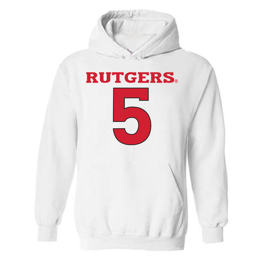 Rutgers - NCAA Men's Basketball : Darren Buchanan Jr. - Sport Shersey Hooded Sweatshirt-0