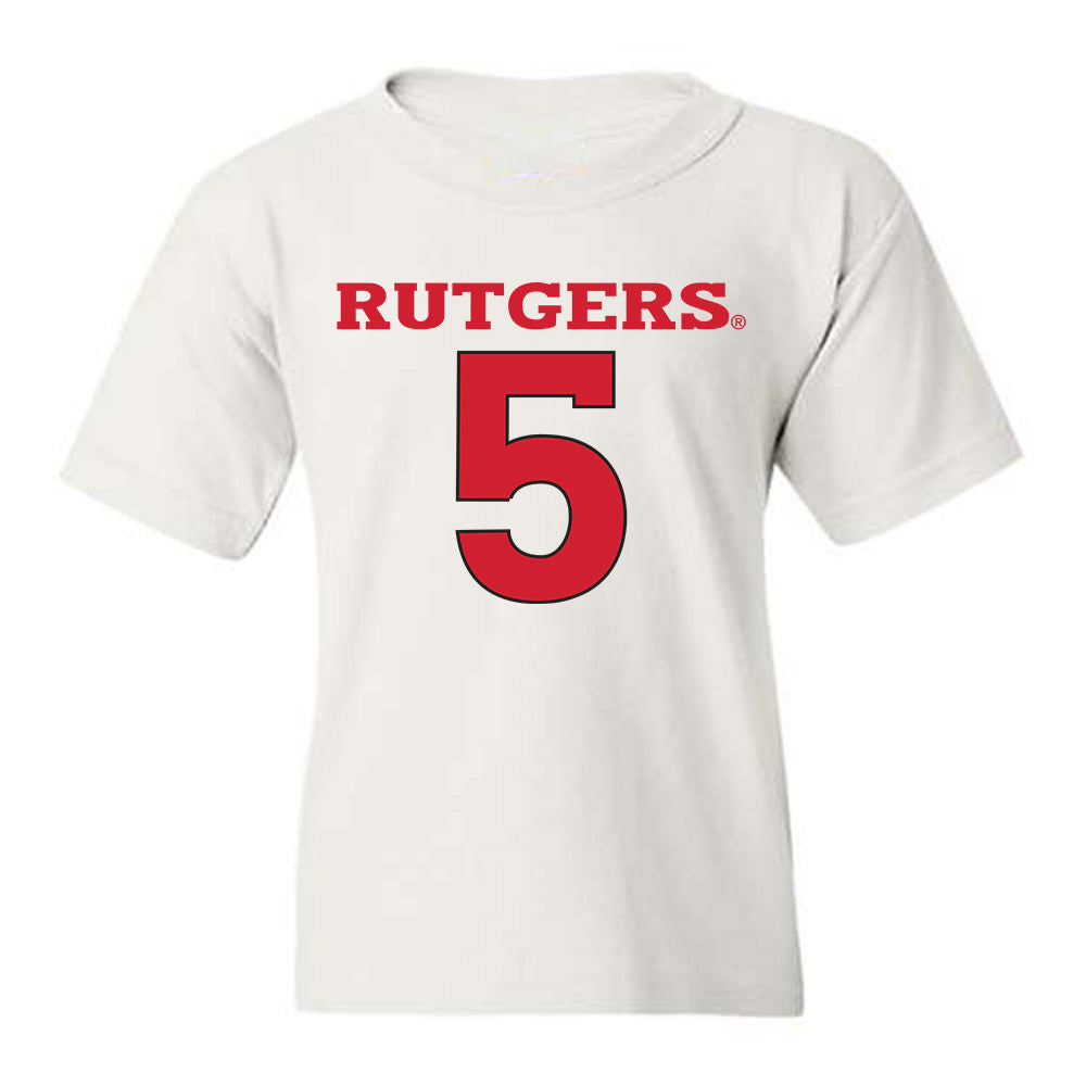 Rutgers - NCAA Men's Basketball : Darren Buchanan Jr. - Sport Shersey Youth T-Shirt-0