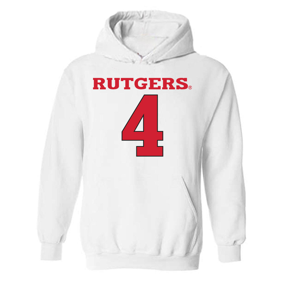 Rutgers - NCAA Men's Basketball : Bryce Dortch - Sport Shersey Hooded Sweatshirt-0
