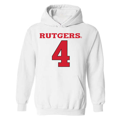 Rutgers - NCAA Men's Basketball : Bryce Dortch - Sport Shersey Hooded Sweatshirt-0