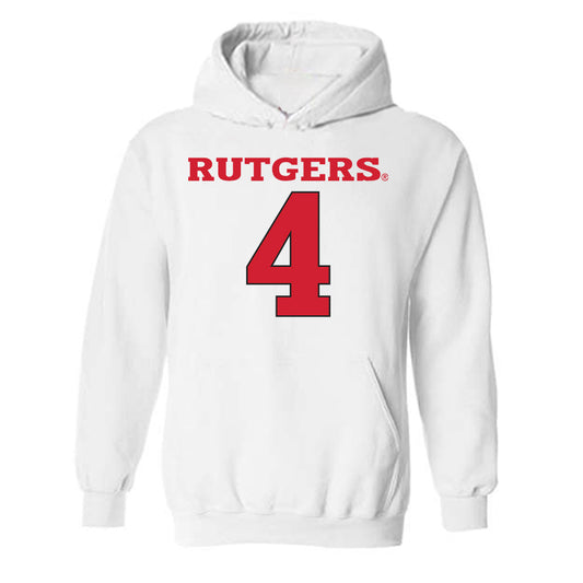 Rutgers - NCAA Men's Basketball : Bryce Dortch - Sport Shersey Hooded Sweatshirt-0