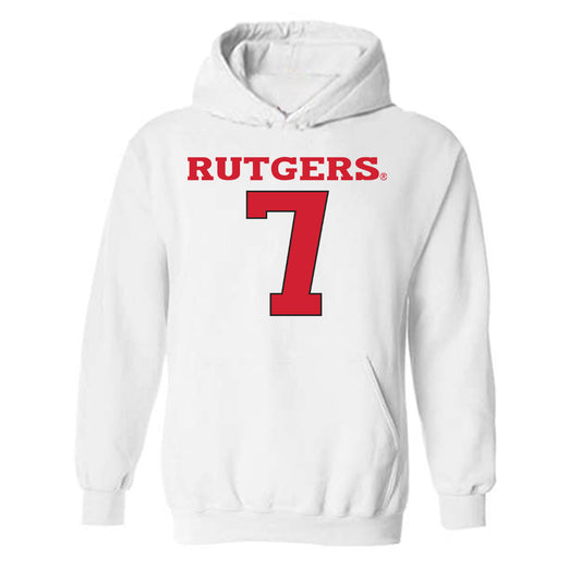 Rutgers - NCAA Women's Basketball : Precious Gem Wheeler - Sport Shersey Hooded Sweatshirt-0