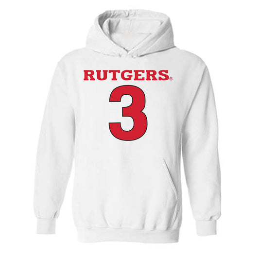 Rutgers - NCAA Women's Basketball : Makylah Moore - Sport Shersey Hooded Sweatshirt-0
