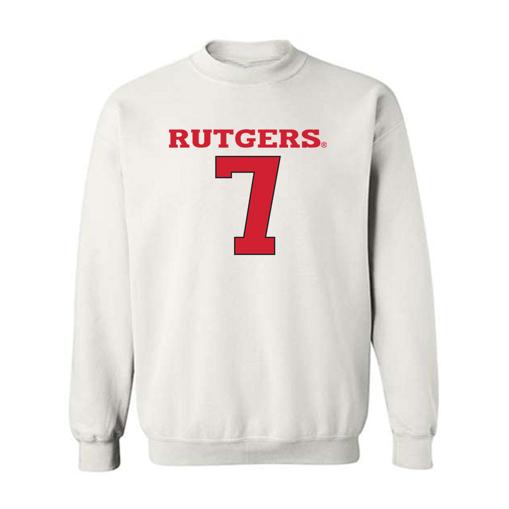 Rutgers - NCAA Women's Basketball : Precious Gem Wheeler - Sport Shersey Crewneck Sweatshirt-0