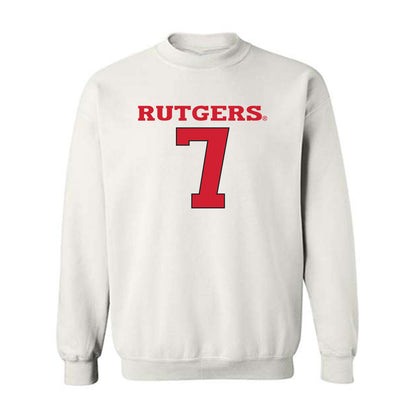 Rutgers - NCAA Women's Basketball : Precious Gem Wheeler - Sport Shersey Crewneck Sweatshirt-0