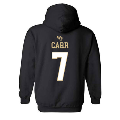 Wake Forest - NCAA Men's Basketball : Isaac Carr - Sports Shersey Hooded Sweatshirt-1