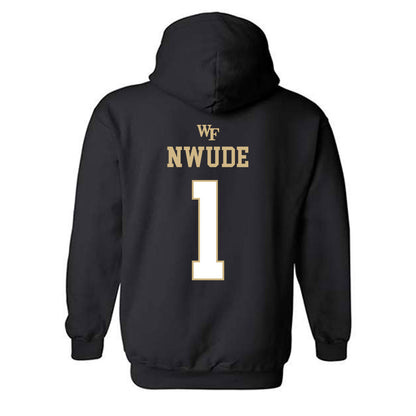 Wake Forest - NCAA Women's Basketball : Adora Nwude - Sports Shersey Hooded Sweatshirt-1