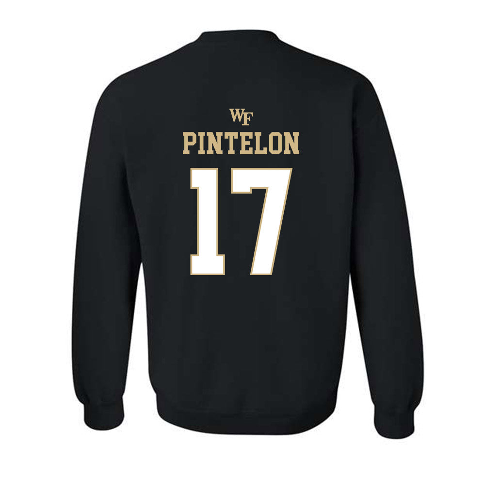 Wake Forest - NCAA Men's Basketball : Xander Pintelon - Sports Shersey Crewneck Sweatshirt-1