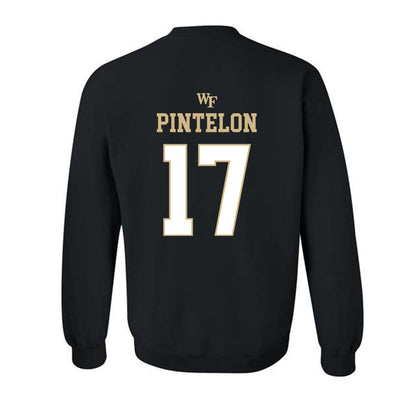 Wake Forest - NCAA Men's Basketball : Xander Pintelon - Sports Shersey Crewneck Sweatshirt-1