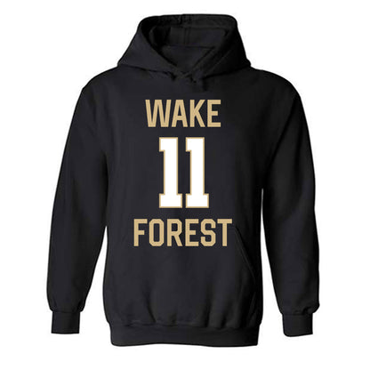Wake Forest - NCAA Men's Basketball : Jamari McDowell - Sports Shersey Hooded Sweatshirt-0