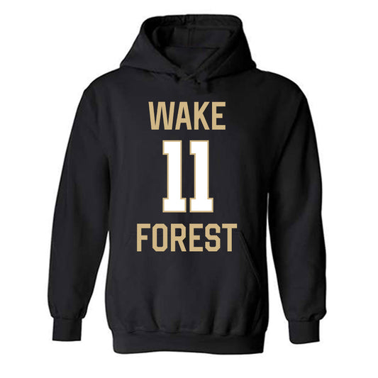 Wake Forest - NCAA Men's Basketball : Jamari McDowell - Sports Shersey Hooded Sweatshirt-0