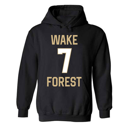 Wake Forest - NCAA Men's Basketball : Isaac Carr - Sports Shersey Hooded Sweatshirt-0