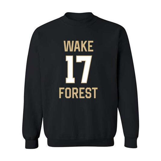 Wake Forest - NCAA Men's Basketball : Xander Pintelon - Sports Shersey Crewneck Sweatshirt-0