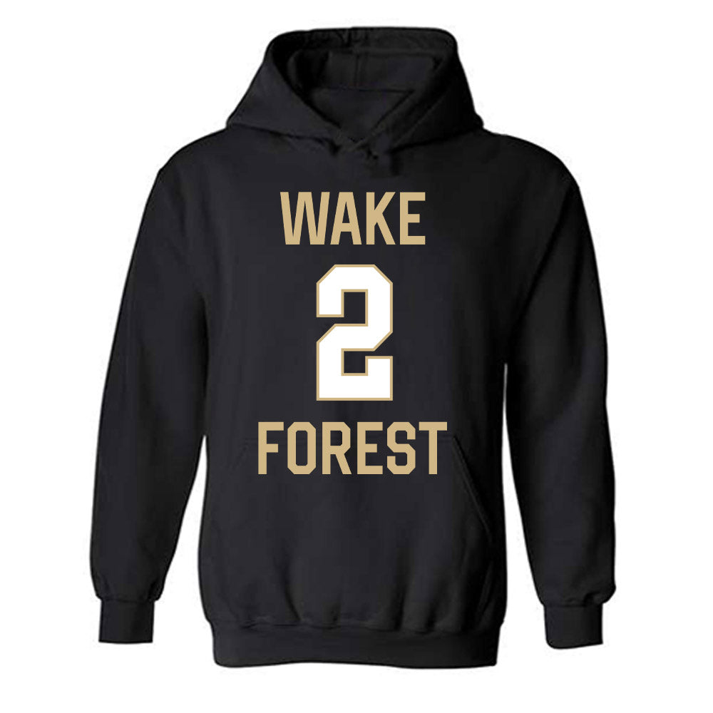 Wake Forest - NCAA Men's Basketball : Vincent Chaudhri - Sports Shersey Hooded Sweatshirt-0