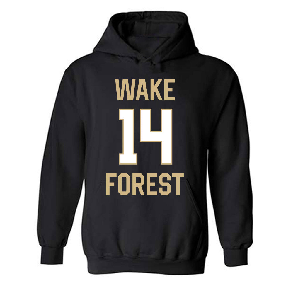 Wake Forest - NCAA Women's Basketball : Mary Carter - Sports Shersey Hooded Sweatshirt-0