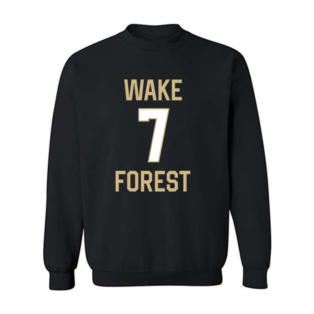 Wake Forest - NCAA Men's Basketball : Isaac Carr - Sports Shersey Crewneck Sweatshirt-0