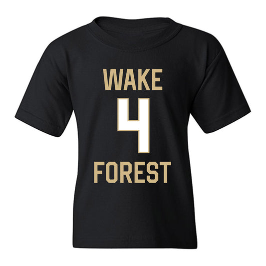 Wake Forest - NCAA Men's Basketball : Gavin Placide - Sports Shersey Youth T-Shirt-0