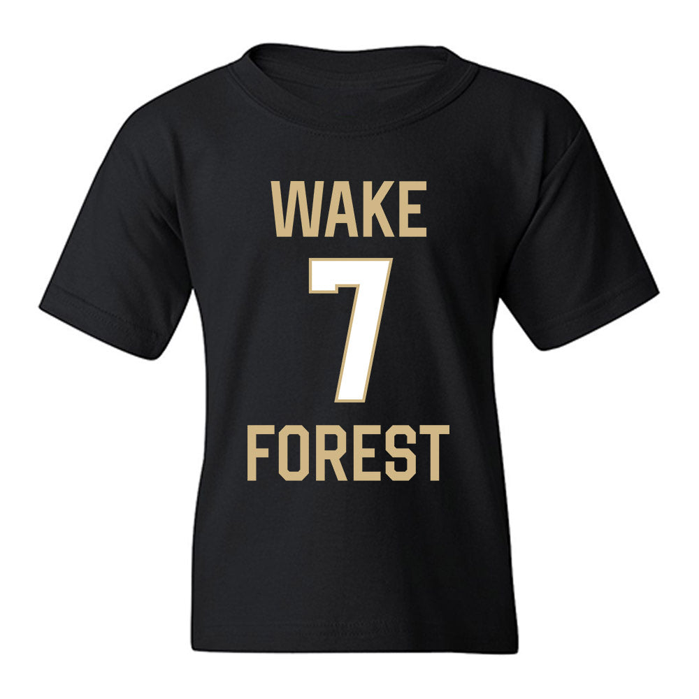 Wake Forest - NCAA Men's Basketball : Isaac Carr - Sports Shersey Youth T-Shirt-0