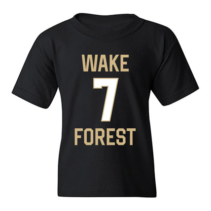 Wake Forest - NCAA Men's Basketball : Isaac Carr - Sports Shersey Youth T-Shirt-0