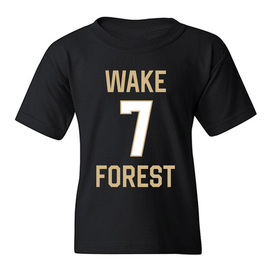 Wake Forest - NCAA Men's Basketball : Isaac Carr - Sports Shersey Youth T-Shirt-0