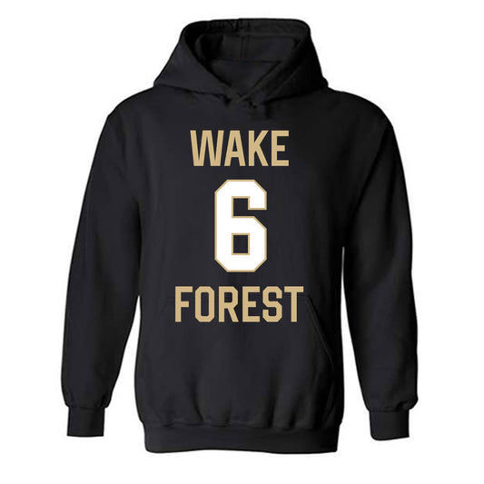 Wake Forest - NCAA Men's Basketball : Lukas Bojovic - Sports Shersey Hooded Sweatshirt-0
