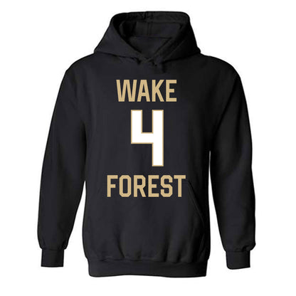Wake Forest - NCAA Men's Basketball : Will Underwood - Sports Shersey Hooded Sweatshirt-0