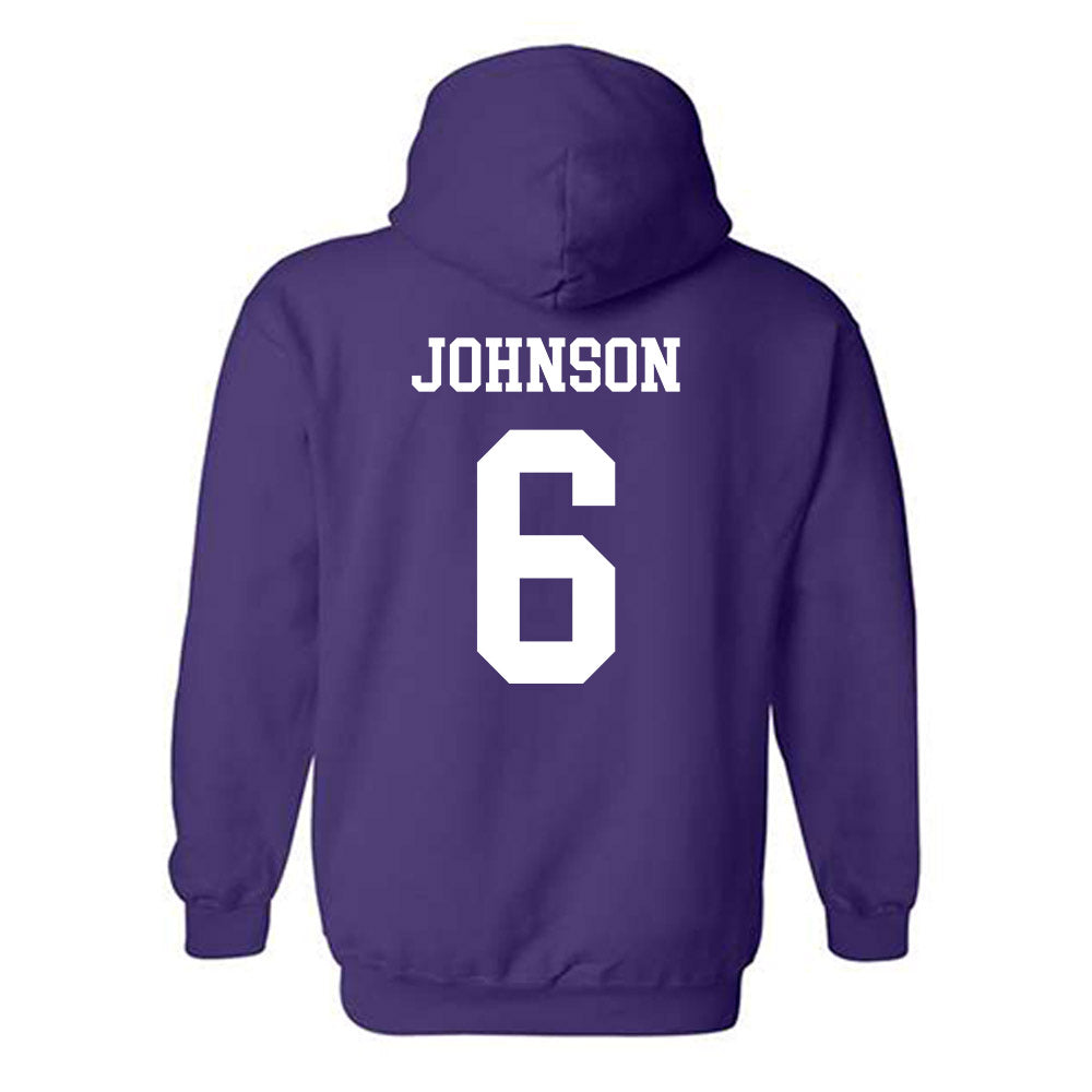Kansas State - NCAA Men's Basketball : Marcus Johnson - Classic Shersey Hooded Sweatshirt-1