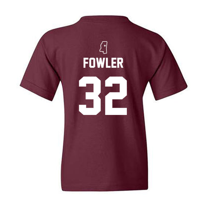 Mississippi State - NCAA Baseball : Peyton Fowler - Sports Shersey Youth T-Shirt-1