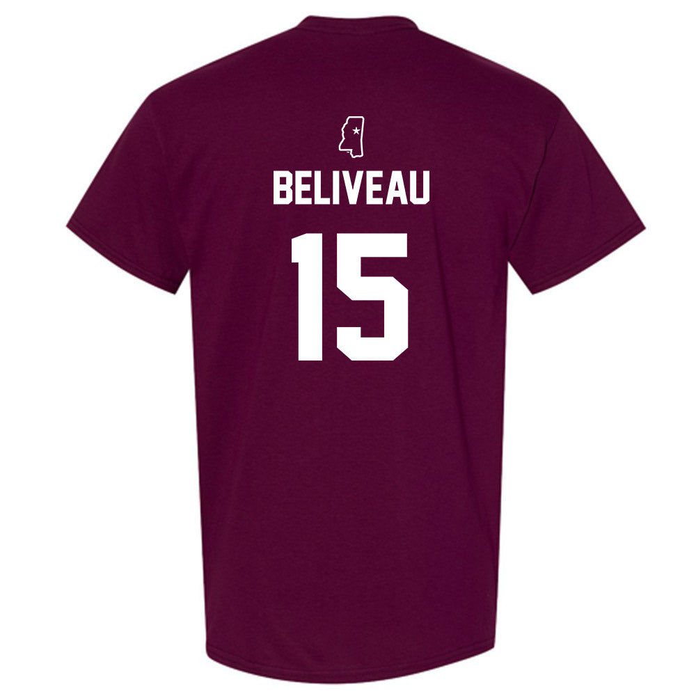 Mississippi State - NCAA Baseball : Tanner Beliveau - Sports Shersey T-Shirt-1