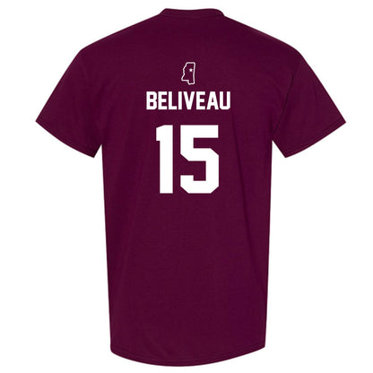 Mississippi State - NCAA Baseball : Tanner Beliveau - Sports Shersey T-Shirt-1