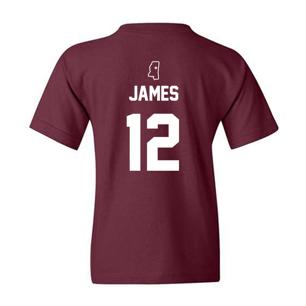 Mississippi State - NCAA Baseball : Chone James - Sports Shersey Youth T-Shirt-1